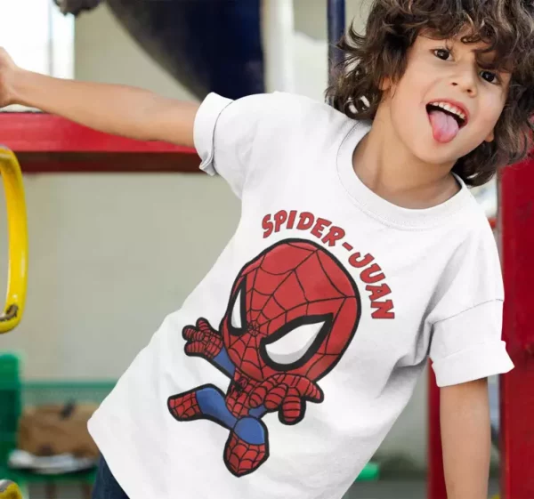 T-shirt enfant spider-man avec nom