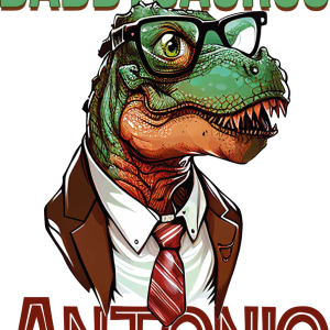 T shirt fete des peres PAPAsaurus avec prenom personnalise