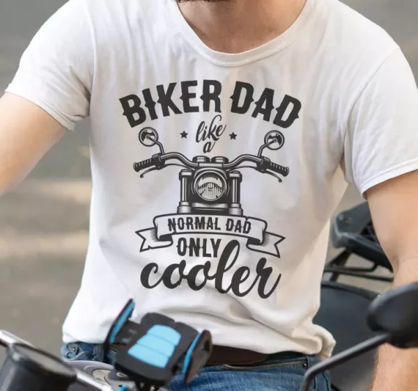 T-shirt fete des peres Papa biker