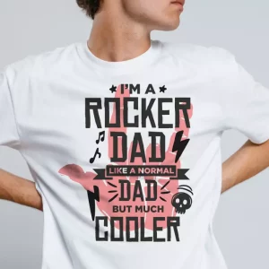 T-shirt fete des peres Papa rocker