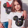 T shirt mere fille Famille de noel disney