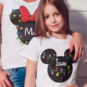 T shirt mere fille Famille de nol disney 1