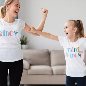T shirt mere fille Moi et moi mini T shirt mere fille Moi et moi mini