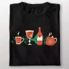 T shirt noel Caricature de vin chaud