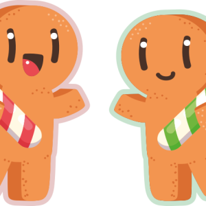 T shirt noel Gingembre dansant avec canne en bonbon 2