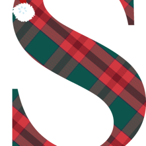 T shirt noel Lettre initiale noel avec nom 2