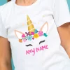 T-shirt personnalisable pour enfant licorne