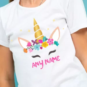 T-shirt personnalisable pour enfant licorne