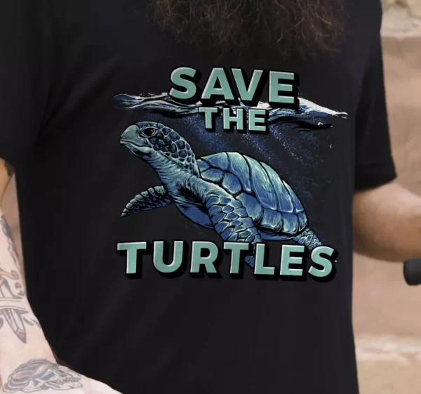 T-shirt &quotSauver les tortues&quot