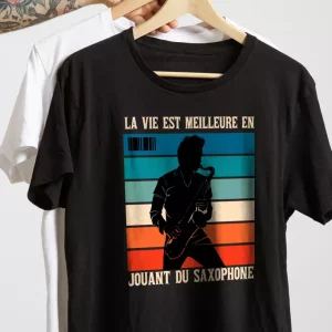 T-shirt style jouer du saxophone T-shirt style jouer du saxophone