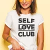 T-shirt texte self love club