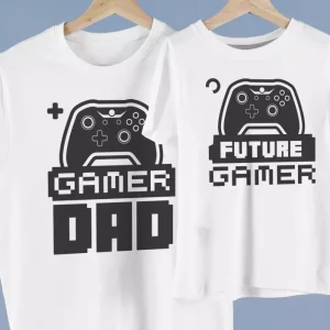 T-shirts assortis Pere et enfant Gamers