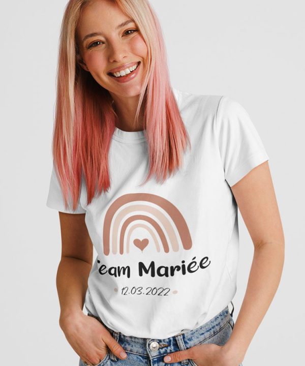 Tee-Shirt Arc En Ciel Team pour femme