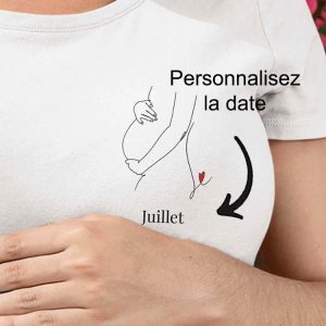 Tee-Shirt Femme Enceinte Personnalisé