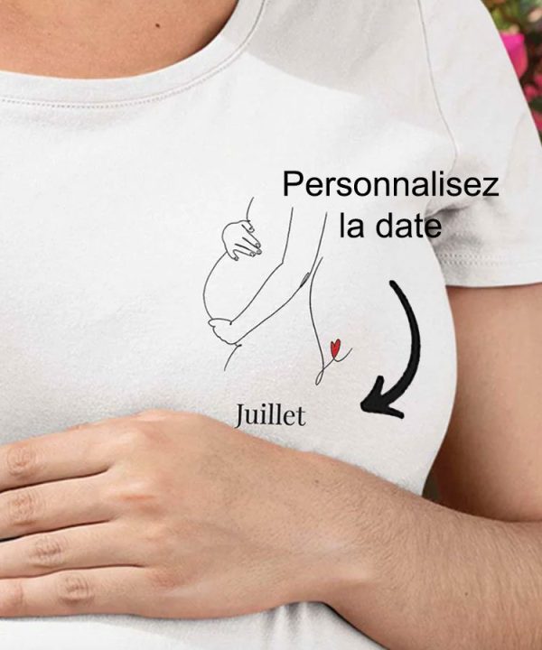 Tee-Shirt Femme Enceinte Personnalisé