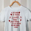 Tee-shirt amis et vin