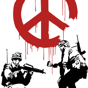 Tee-shirt banksy signe de paix
