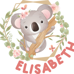 Tee shirt bebe Animaux mignons koala avec nom