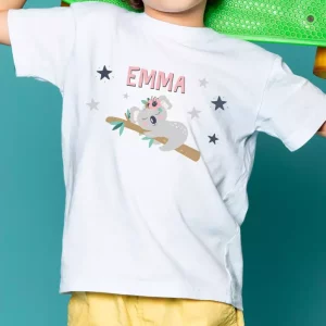 Tee shirt bebe Koala mignon pour fille avec nom 1
