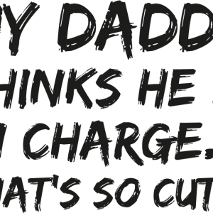 Tee shirt bebe Mon pere pense qu'il est en charge 1 Tee shirt bebe Mon pre pense quil est en charge 2