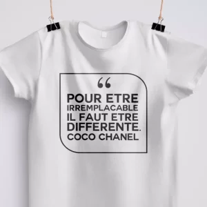 Tee shirt chanel citation inspirante Tee shirt chanel citation inspirante