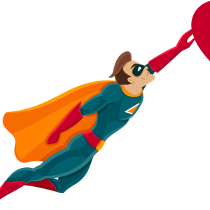 Tee shirt couple Couple de super-heros