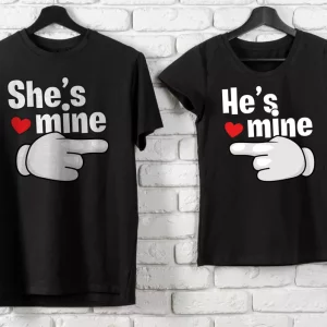 Tee shirt couple Elle est a moi Tee shirt couple Elle est a moi