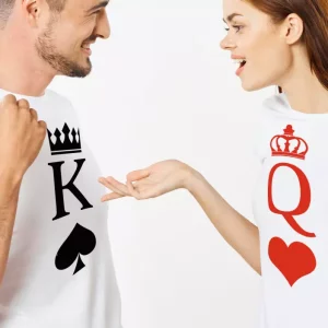 Tee shirt couple Le roi la reine