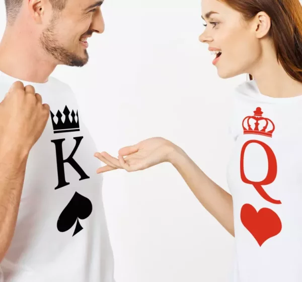 Tee shirt couple Le roi la reine