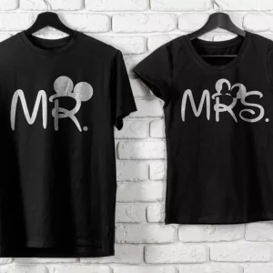Tee shirt couple Mickey et minnie assortis Tee shirt couple Mickey et minnie assortis