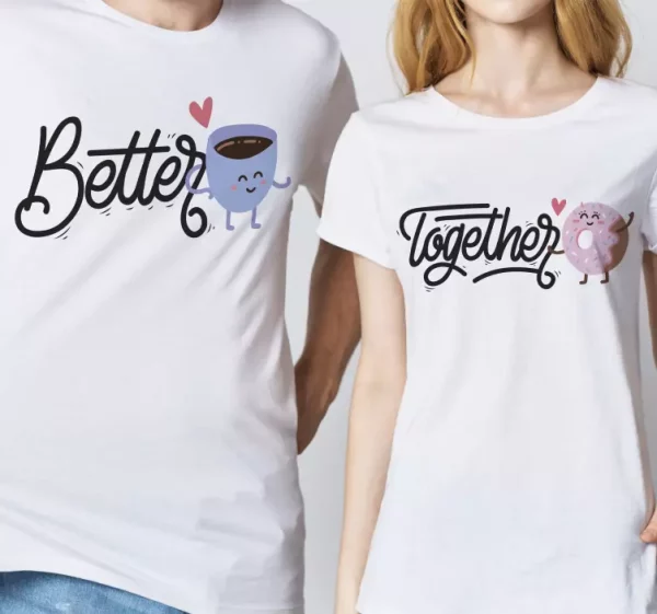 Tee shirt couple Mieux ensemble