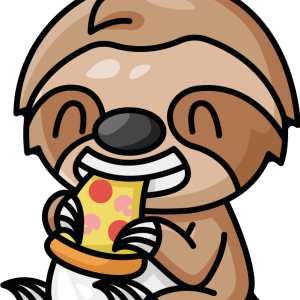 Tee shirt couple Paresseux mignons mangeant de la pizza ensemble 3