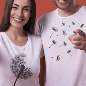 Tee shirt couple Pissenlit simple