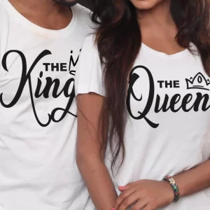 Tee shirt couple Roi et reine