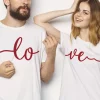 Tee shirt couple Texte d’amour
