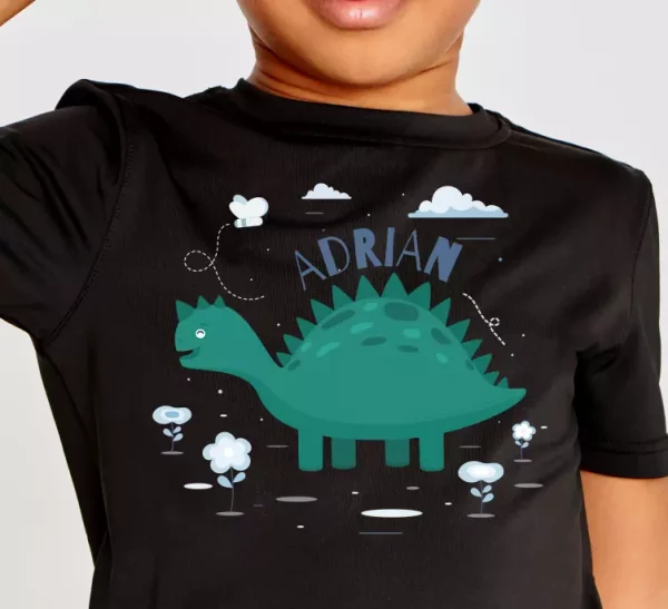 Tee shirt enfant Dinosaure nom personnalise