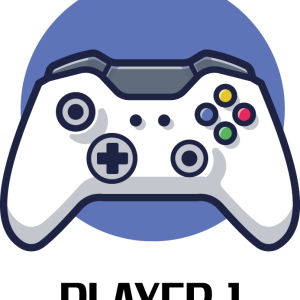 Tee shirt pere et fils Joystick con control y jugador