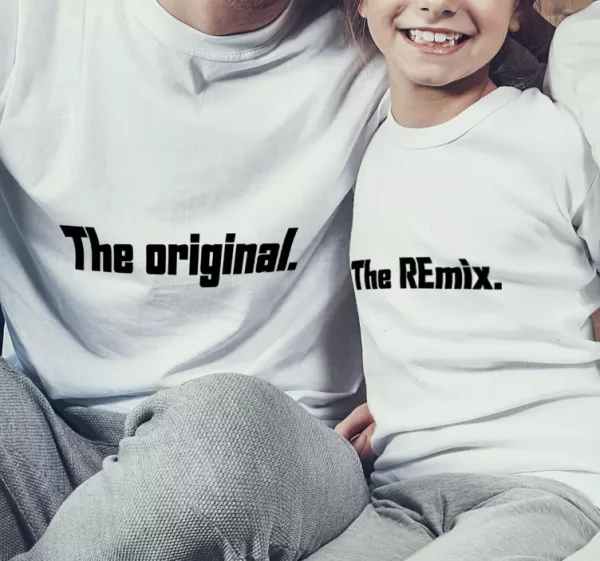 Tee shirt pere et fils L’original et le remix