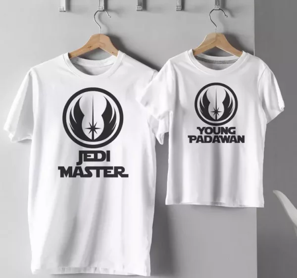 Tee shirt pere et fils Maitre jedi