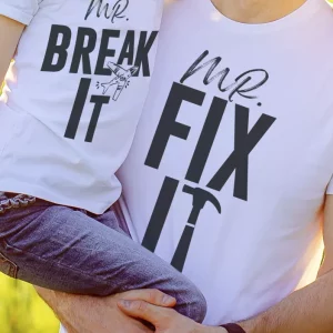Tee shirt pere et fils Mr fix it t-shirt Tee shirt pere et fils Mr fix it t-shirt