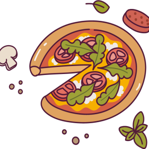 Tee shirt pere et fils Pizza y pedazo en dessin anime 3