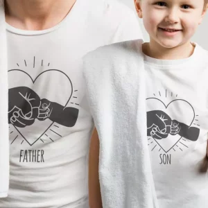 Tee shirt pere et fils Poings pere et fils Tee shirt pere et fils Poings pere et fils