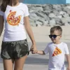 Tee shirt pere et fils Tranche de pizza