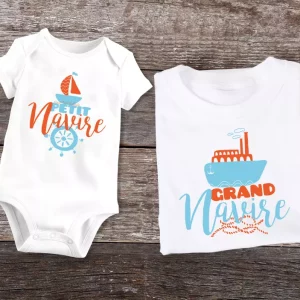Tee shirt pere et fils il tait un petit navire 1