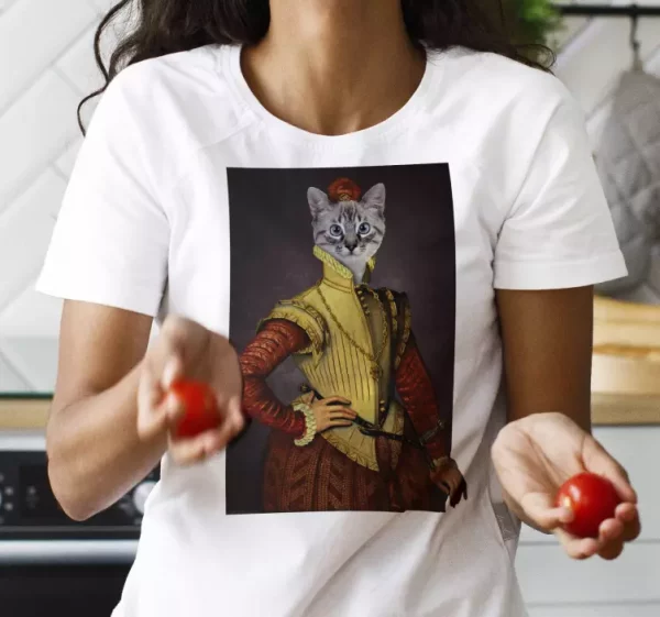 Tee-shirt portrait de chat aristocrate personnalise