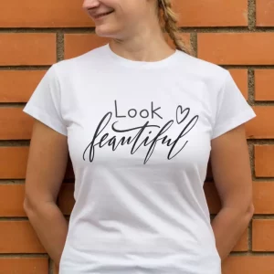 Tee-shirt texte look beautiful