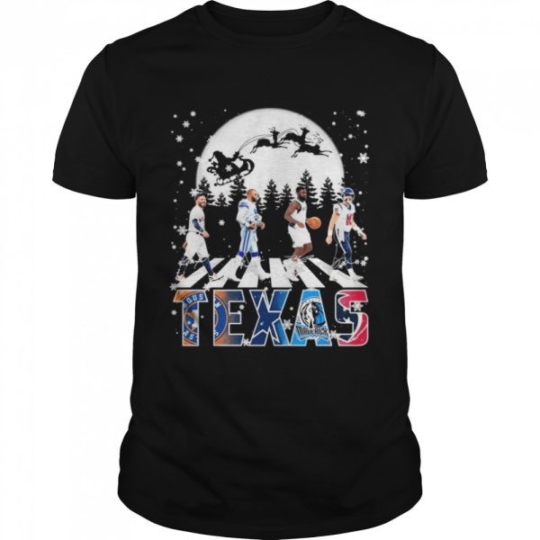 Texas Sports Abbey Road 2022 Merry Christmas Signatures Shirt