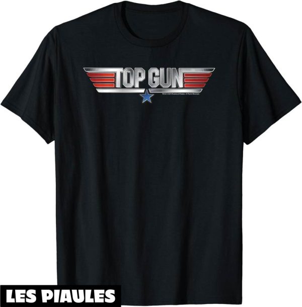 Top Gun T-Shirt 3D Bold Logo Film D’action Dramatique