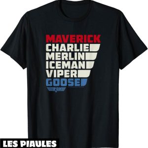 Top Gun T-Shirt Colorful Name Stack Film D’action Dramatique Top Gun T-Shirt Colorful Name Stack Film D’action Dramatique