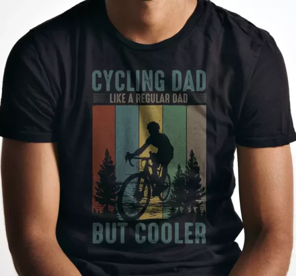 Tshirt fete des peres Papa cycliste